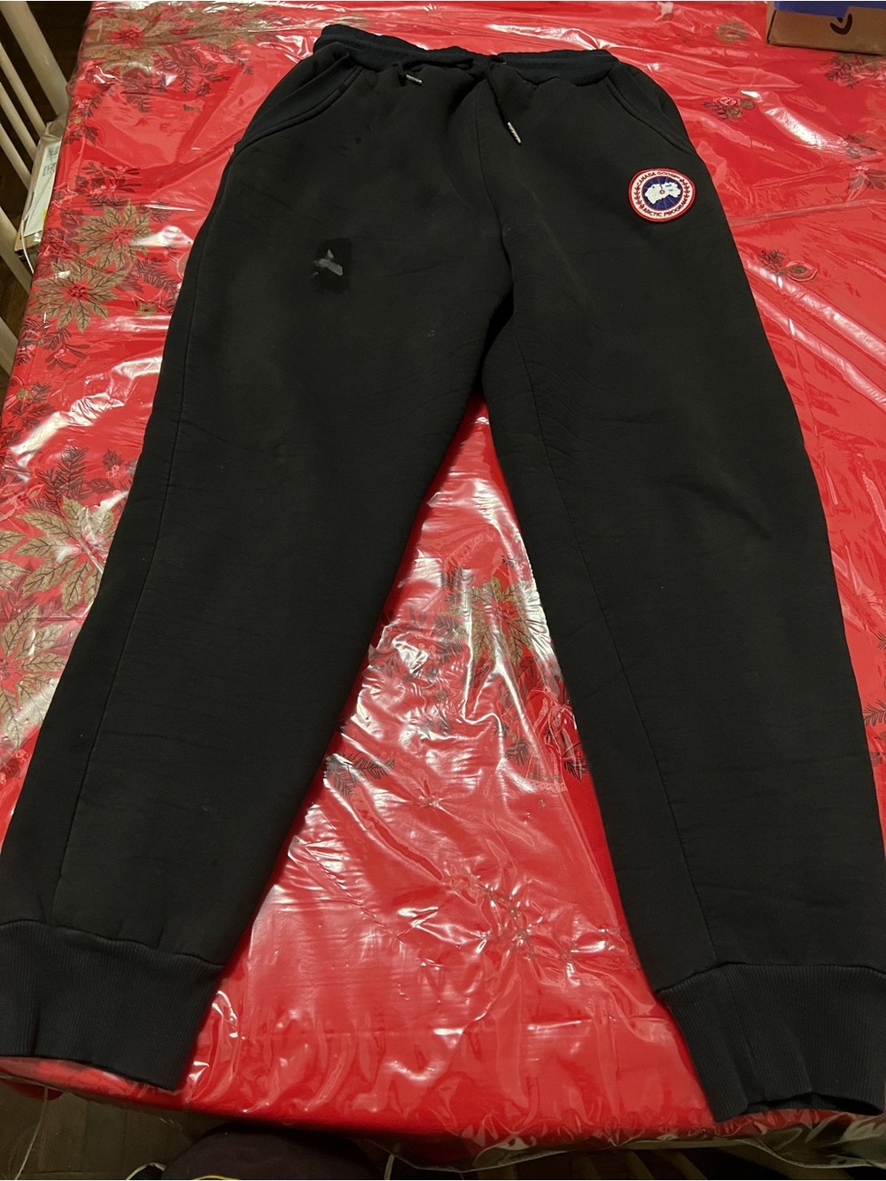 Canada Goose Huron Men’s Black Jogger Pants Tapered Drawstring Pockets Sz XXL